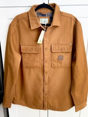 John Deere, Mens Jacket, Flannel Lined Collared Shirt Jacket, L, NEW With Tags